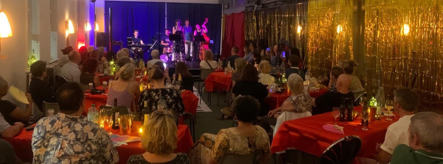 Guests enjoying an evening at Pop Up Jazz Club