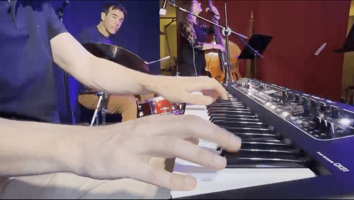 The house band in performance