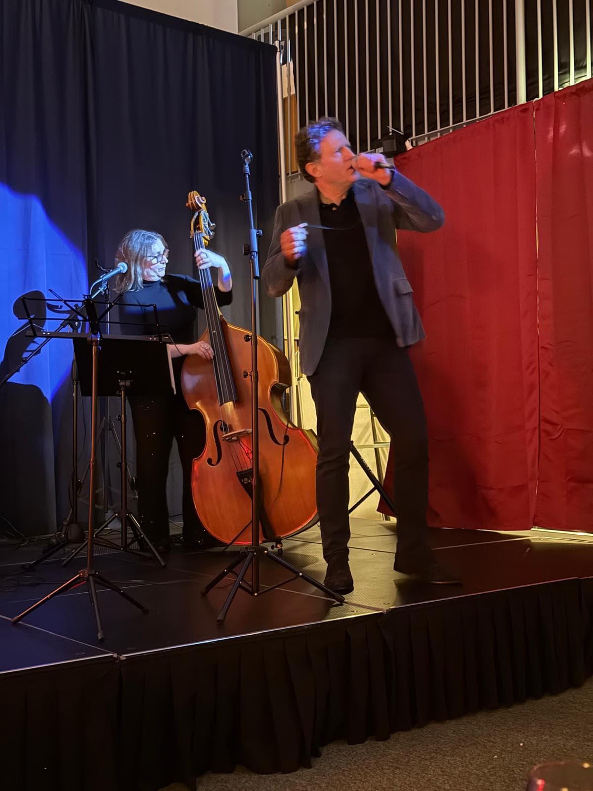 Local singer performing on stage