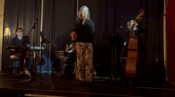 Local singer performing on stage