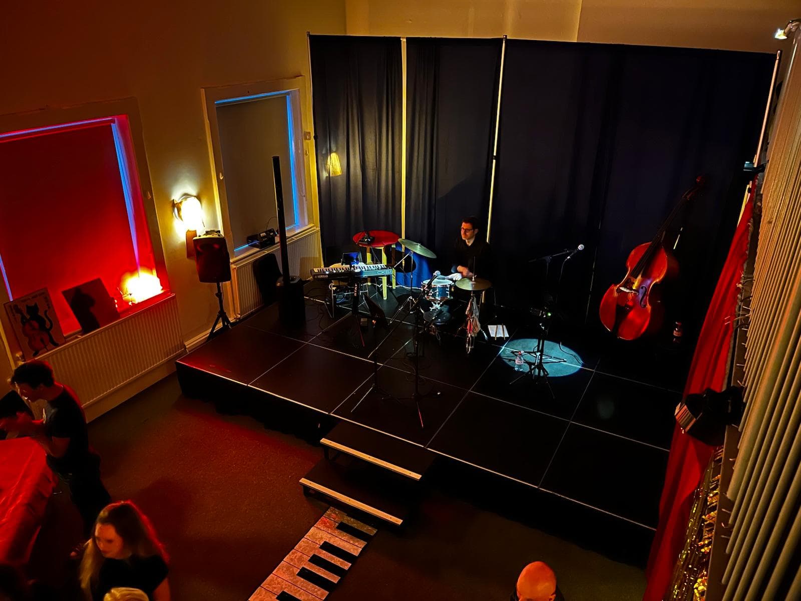 The stage during a performance